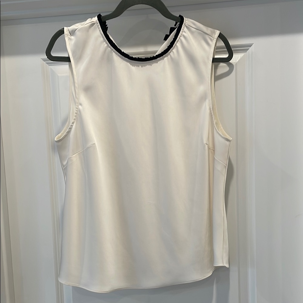J Crew White Sleeveless Top